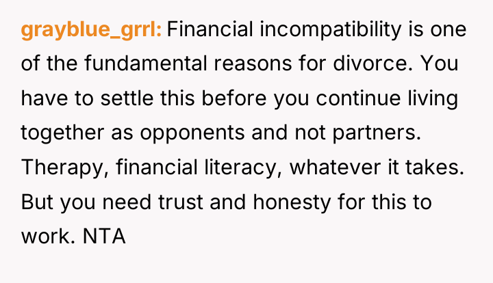 grayblue_grrl Financial incompatibility is one of the fundamental reasons for...