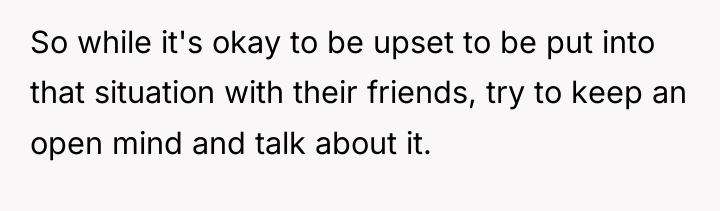 So while it's okay to be upset to be put...