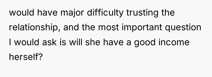 would have major difficulty trusting the relationship, and the most...