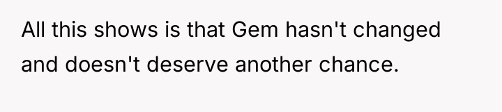 All this shows is that Gem hasn't changed and doesn't...