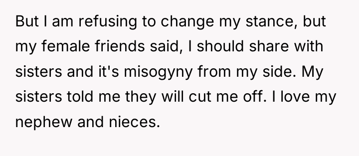But I am refusing to change my stance, but my...