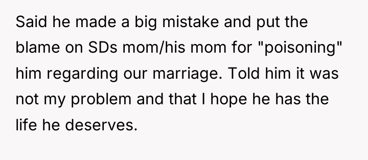 Said he made a big mistake and put the blame...