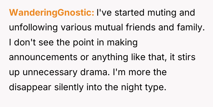 WanderingGnostic I've started muting and unfollowing various mutual friends and...