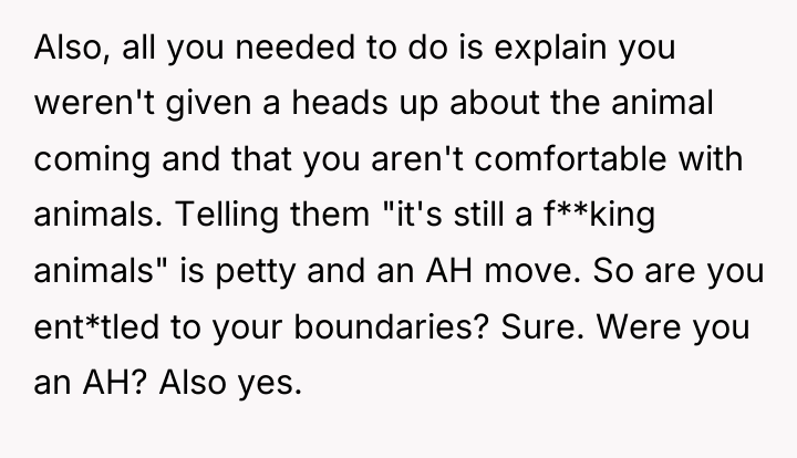 Also, all you needed to do is explain you weren't...