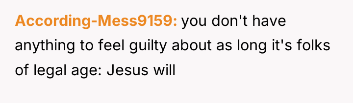 According-Mess9159 you don't have anything to feel guilty about as...