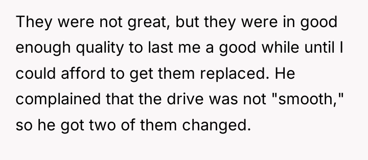 They were not great, but they were in good enough...