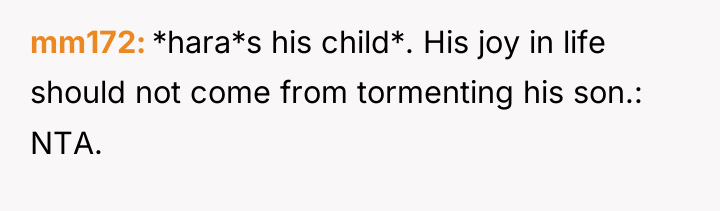 mm172 *hara*s his child*. His joy in life should not...
