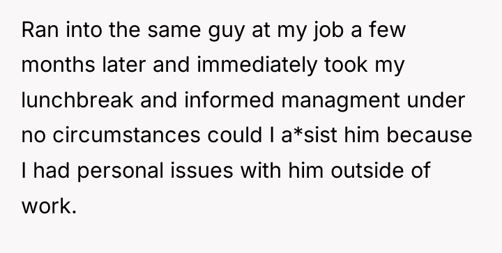 Ran into the same guy at my job a few...