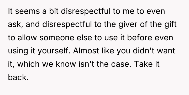 It seems a bit disrespectful to me to even ask,...