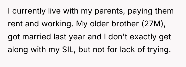 I currently live with my parents, paying them rent and...