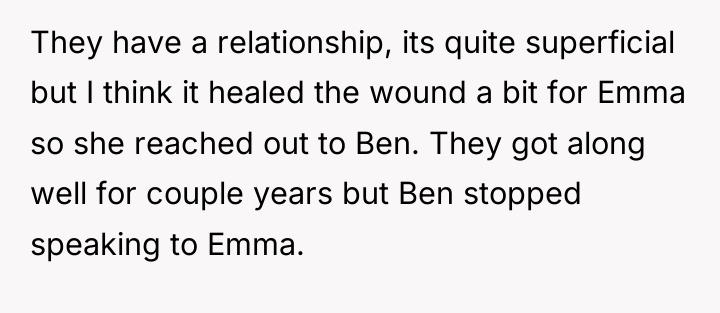 They have a relationship, its quite superficial but I think...