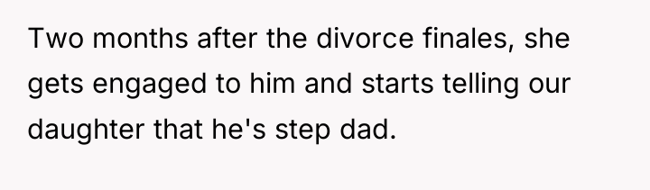 Two months after the divorce finales, she gets engaged to...