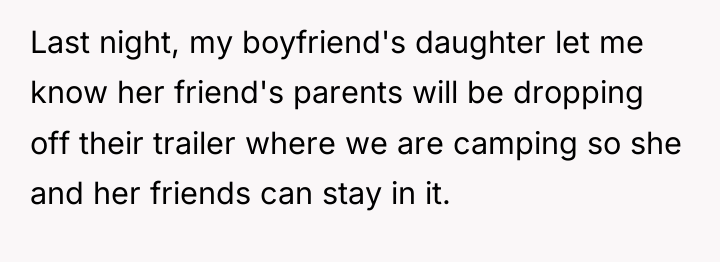 Last night, my boyfriend's daughter let me know her friend's...