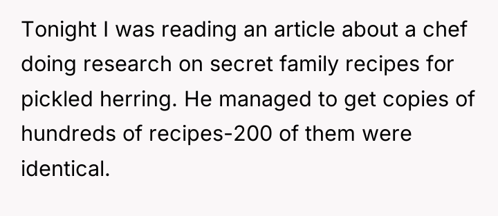 Tonight I was reading an article about a chef doing...
