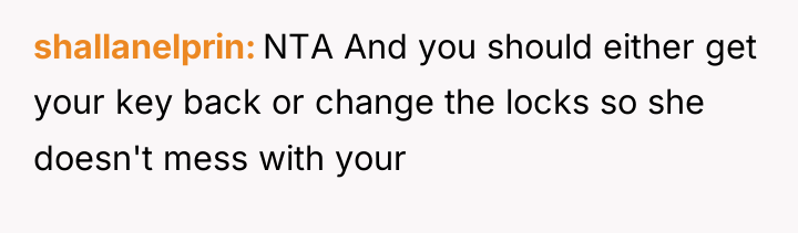 shallanelprin NTA And you should either get your key back...