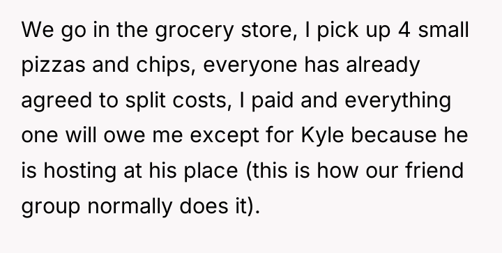 We go in the grocery store, I pick up 4...