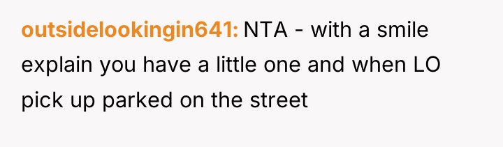 outsidelookingin641 NTA - with a smile explain you have a...