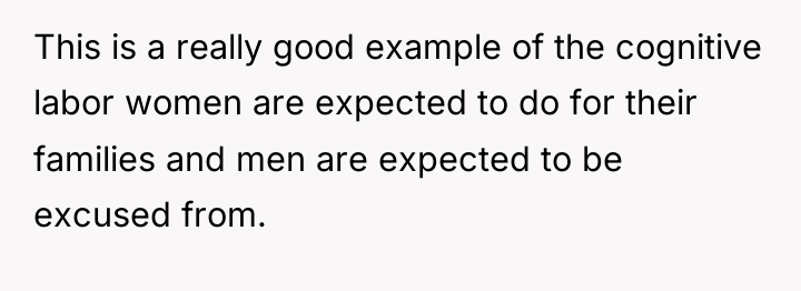 This is a really good example of the cognitive labor...