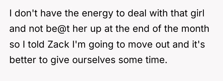 I don't have the energy to deal with that girl...