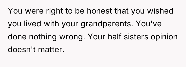 You were right to be honest that you wished you...