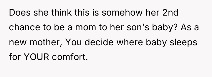 Does she think this is somehow her 2nd chance to...