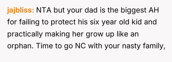 jajbliss NTA but your dad is the biggest AH for...