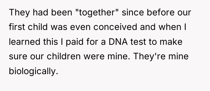 They had been "together" since before our first child was...