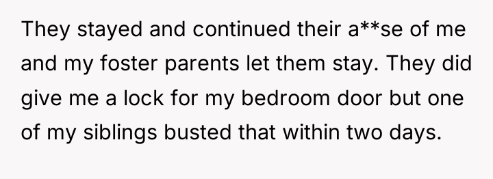 They stayed and continued their a**se of me and my...