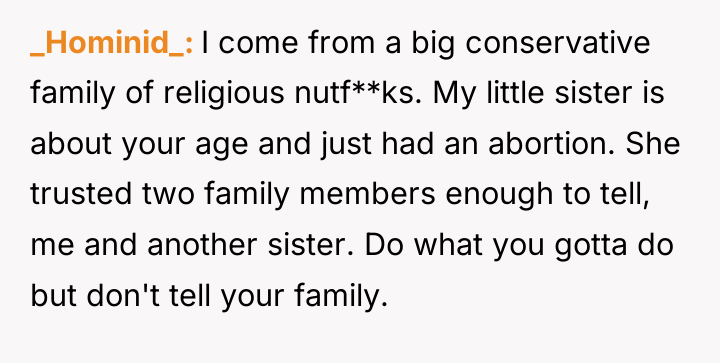 _Hominid_ I come from a big conservative family of religious...