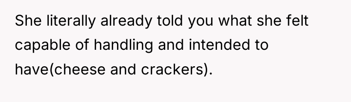 She literally already told you what she felt capable of...