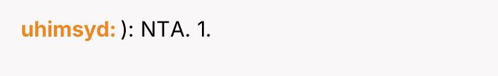 uhimsyd ): NTA. 1.