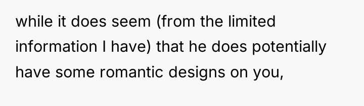 while it does seem (from the limited information I have)...