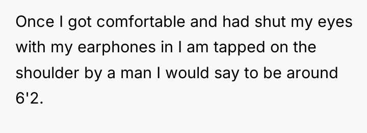 Once I got comfortable and had shut my eyes with...
