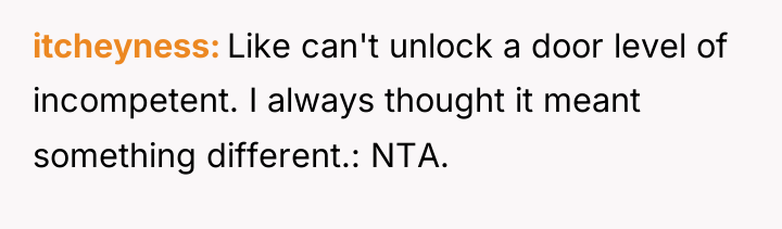 itcheyness Like can't unlock a door level of incompetent. I...