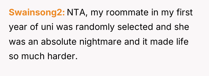 Swainsong2 NTA, my roommate in my first year of uni...