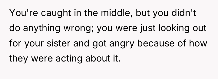 You're caught in the middle, but you didn't do anything...