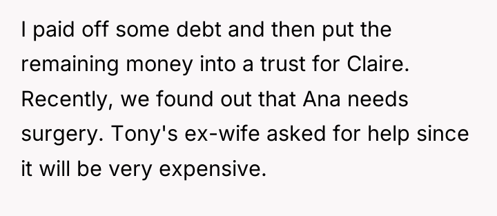 I paid off some debt and then put the remaining...