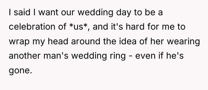I said I want our wedding day to be a...