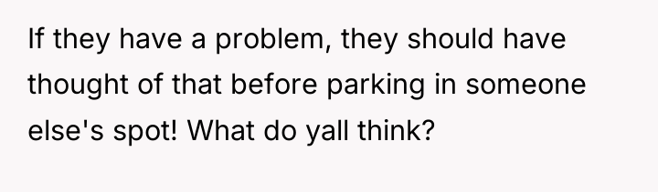 If they have a problem, they should have thought of...