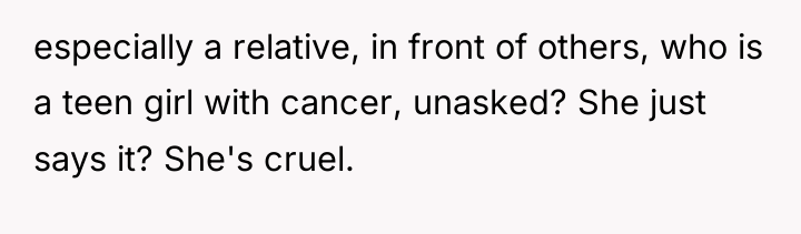 especially a relative, in front of others, who is a...