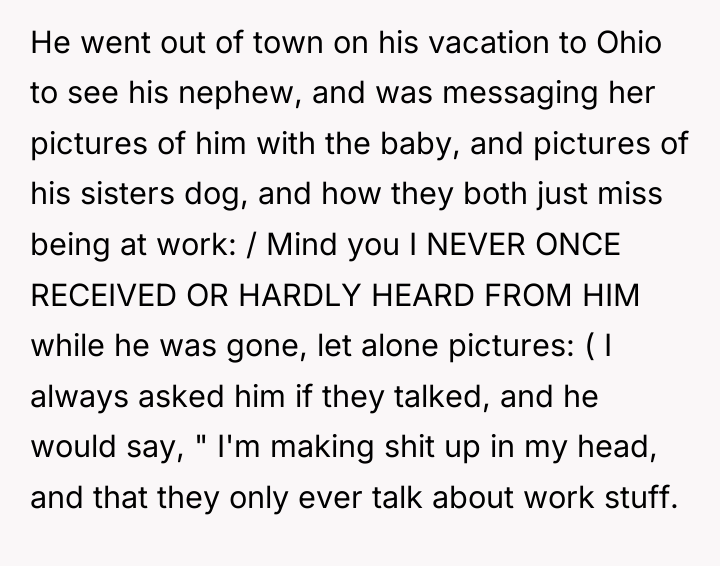 He went out of town on his vacation to Ohio...
