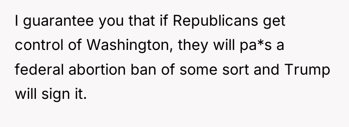 I guarantee you that if Republicans get control of Washington,...