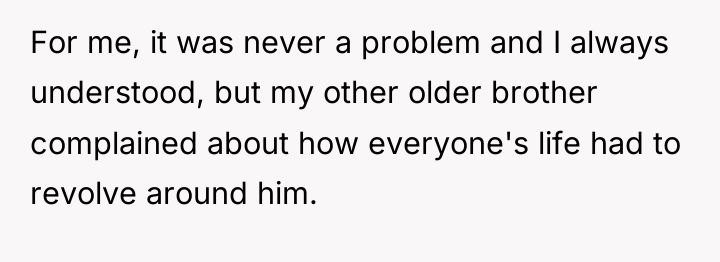 For me, it was never a problem and I always...