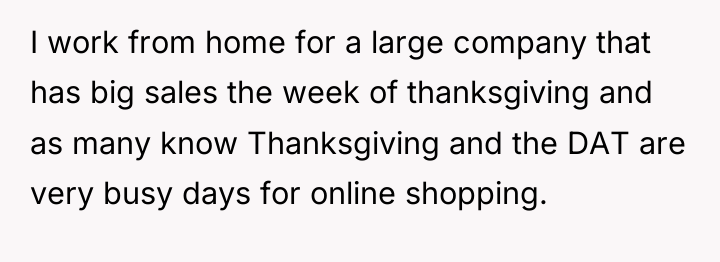 I work from home for a large company that has...