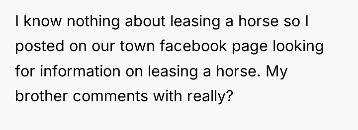 I know nothing about leasing a horse so I posted...