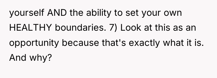 yourself AND the ability to set your own HEALTHY boundaries....