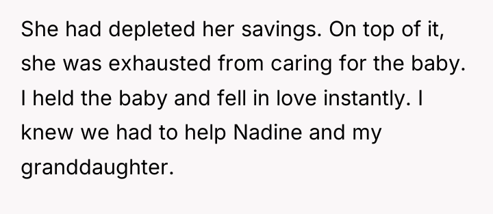 She had depleted her savings. On top of it, she...