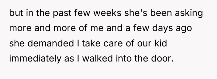 but in the past few weeks she's been asking more...