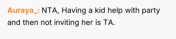 Auraya_ NTA, Having a kid help with party and then...