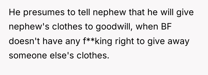 He presumes to tell nephew that he will give nephew's...
